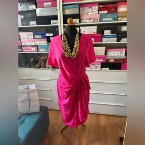 Soooo pretty, pink wrap dress